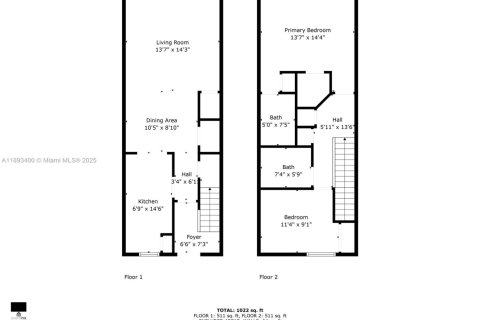 Touwnhouse à vendre à Miramar, Floride: 2 chambres, 104.05 m2 № 1945493 - photo 2
