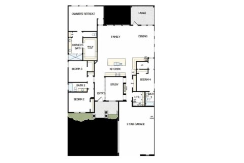 Планировка виллы или дома «House» 4 спальни в ЖК Middlebourne 60'