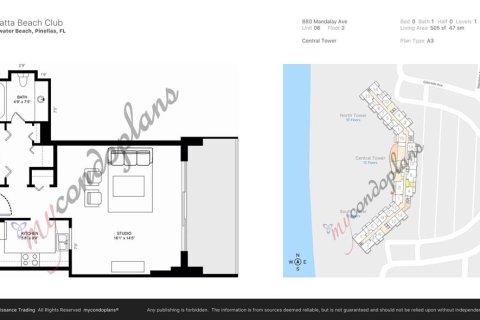 Condominio en venta en Clearwater, Florida, 4 habitaciones, 47.1 m2 № 1828651 - foto 30