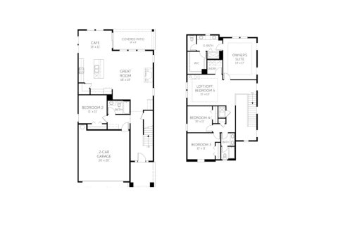 Property floor plan «House», 3 bedrooms in Beacon Lake by Dream Finder Homes