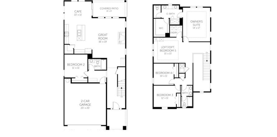 Property floor plan «House», 3 bedrooms in Beacon Lake by Dream Finder Homes
