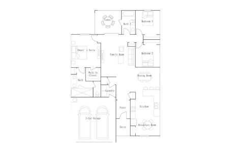 House floor plan «House», 3 bedrooms in Antigua