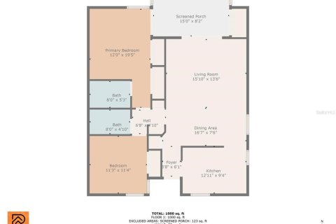 Casa en venta en Nokomis, Florida, 2 dormitorios, 100.15 m2 № 1918585 - foto 25