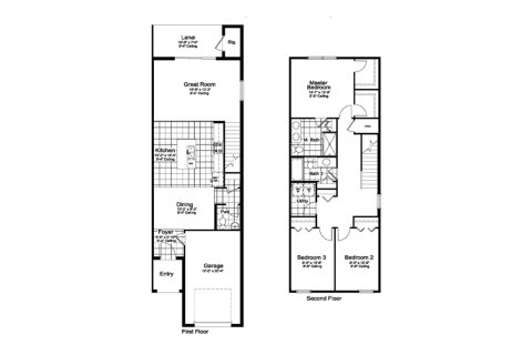 Townhouse floor plan «166SQM AVERY», 3 bedrooms in RIVERFIELD