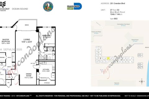 Copropriété à louer à Key Biscayne, Floride: 2 chambres, 143.63 m2 № 2186476 - photo 13