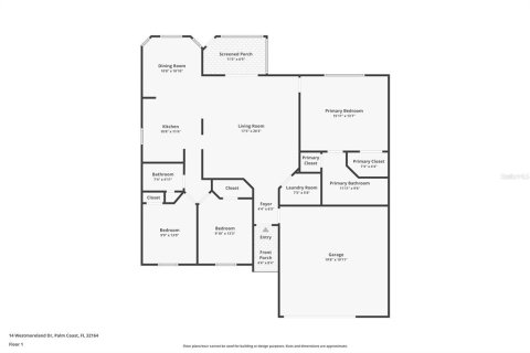 Casa en venta en Palm Coast, Florida, 3 dormitorios, 130.25 m2 № 1685227 - foto 20