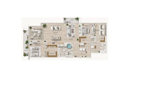 Apartment floor plan «Residence», 3 bedrooms in The well