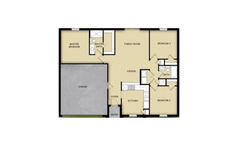 House floor plan «House», 3 bedrooms in Deltona DeLand