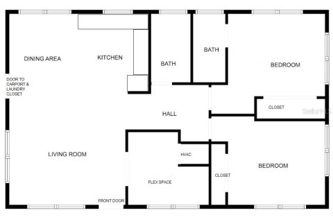 House in Gainesville, Florida 2 bedrooms, 103.86 sq.m. № 1841390 - photo 13