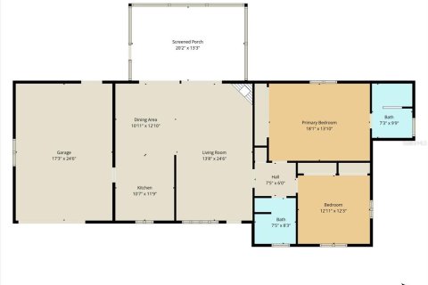 House in Crystal River, Florida 2 bedrooms, 127.83 sq.m. № 2208421 - photo 4
