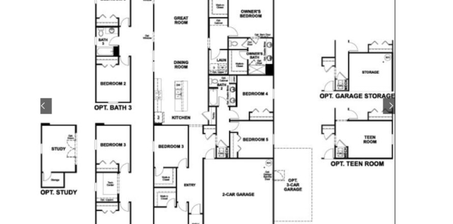 Планировка виллы или дома «House» 5 спален в ЖК Seasons at Greene Meadows