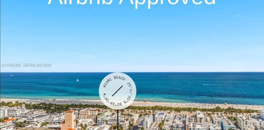 Студия в кондо в Майами-Бич, Флорида № 2001819