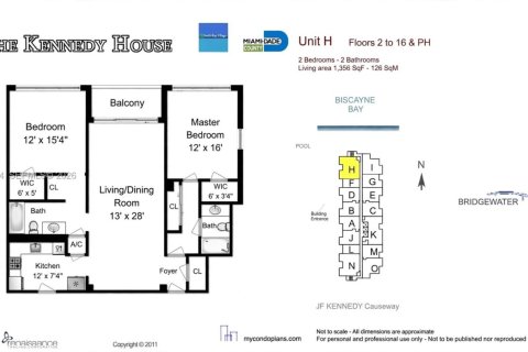 Condominio en venta en North Bay Village, Florida, 2 dormitorios, 125.98 m2 № 2431568 - foto 7