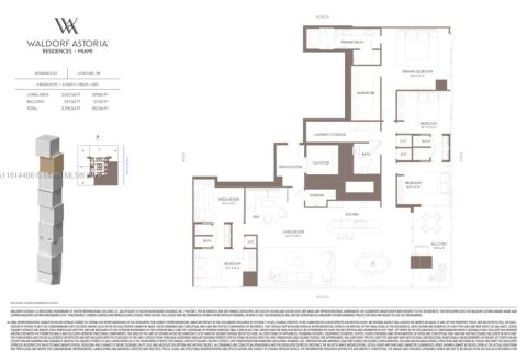 Condo in Miami, Florida, 4 bedrooms № 2241411 - photo 3