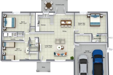 House in Port Charlotte, Florida 3 bedrooms, 149.85 sq.m. № 2102527 - photo 4
