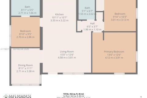 Купить виллу или дом в Холливуд, Флорида 3 спальни, 95.69м2, № 2043723 - фото 20