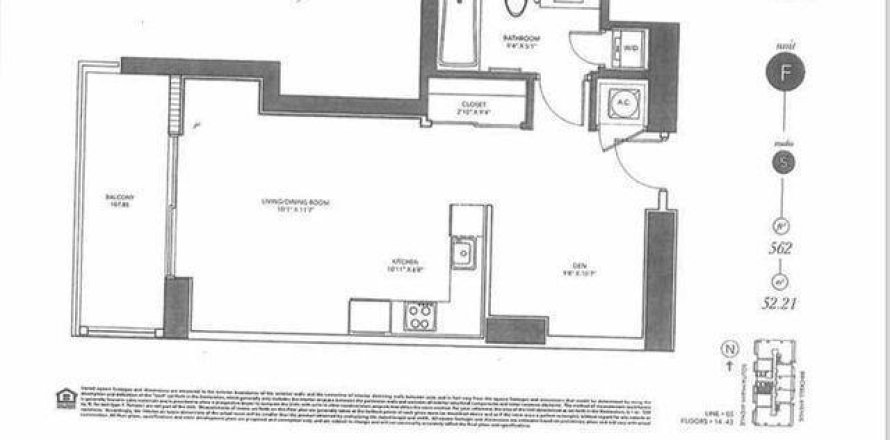 Estudio en el Condominio en Miami, Florida № 1044037