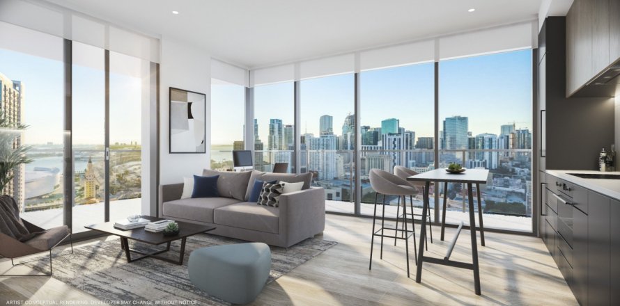 Studio in Miami, Florida in 600 MIami Worldcenter № 389955
