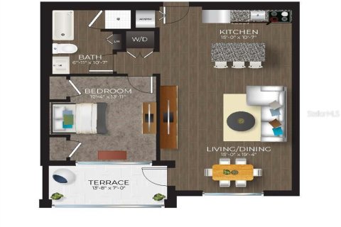 Apartamento en alquiler en Ruskin, Florida, 1 dormitorio, 82.22 m2 № 1542878 - foto 2
