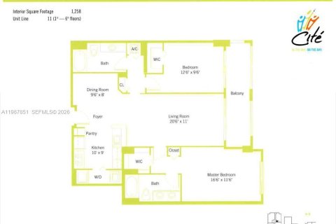 Купить кондоминиум в Майами, Флорида 2 спальни, 110.46м2, № 2056487 - фото 14