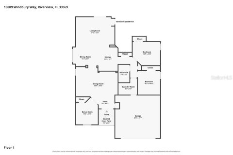 Villa ou maison à louer à Riverview, Floride: 4 chambres, 169.64 m2 № 2403384 - photo 2