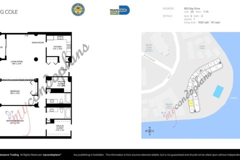 Condominio en venta en Miami Beach, Florida, 2 dormitorios, 141.21 m2 № 1711059 - foto 28