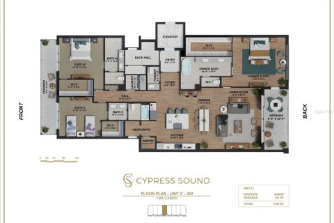 Condominio en venta en Orlando, Florida, 3 dormitorios, 223.71 m2 № 2219630 - foto 3