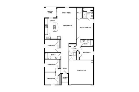 Townhouse floor plan «184SQM CAPRI», 5 bedrooms in CELEBRATION POINTE