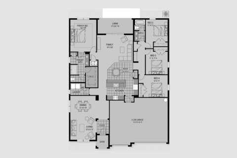 Townhouse floor plan «213SQM», 4 bedrooms in HANOVER LAKES