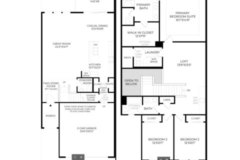 Townhouse floor plan «Townhouse», 3 bedrooms in Newton by Toll Brothers
