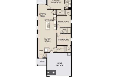 House floor plan «House », 3 bedrooms in Hidden Creek