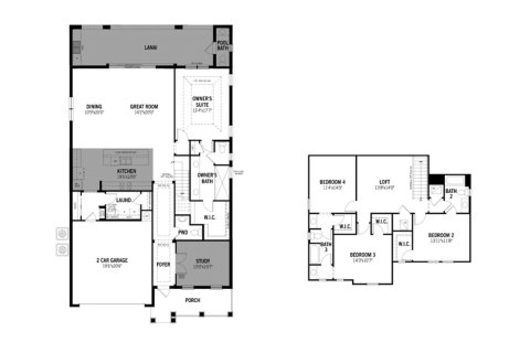 Townhouse floor plan «273SQM», 4 bedrooms in COMPASS LANDING