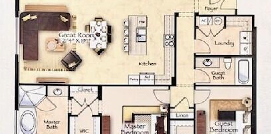 Condo in Juno Beach, Florida, 3 bedrooms  № 1099905
