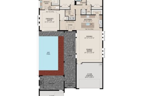 House floor plan «floor 86790 Drummer Plank Drive», 3 rooms in Robins Cove at Epperson by Biscayne Homes