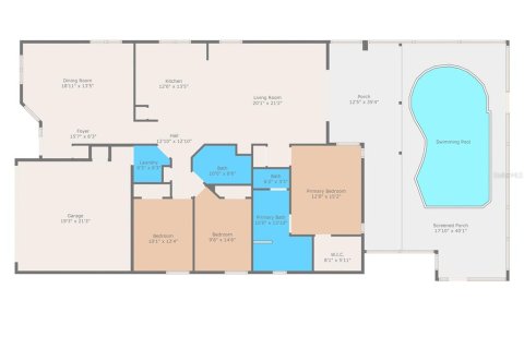 House in Land O' Lakes, Florida 3 bedrooms, 173.17 sq.m. № 1884006 - photo 28