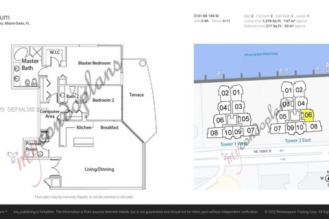 Copropriété à vendre à Aventura, Floride: 2 chambres, 146.6 m2 № 2044180 - photo 10