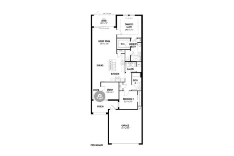 Townhouse floor plan «139SQM ANCLOTE», 2 bedrooms in SUNSTONE AT WELLEN PARK