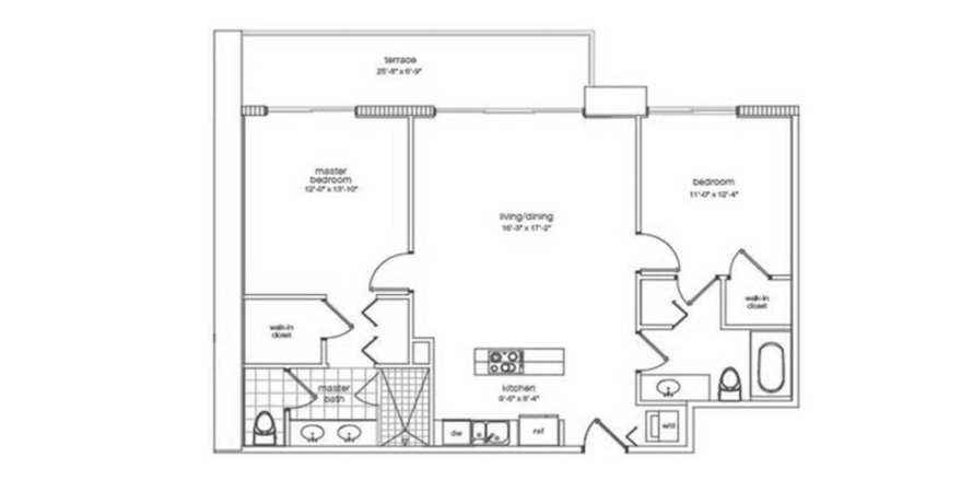 Apartment in THE IVY in Miami, Florida 2 bedrooms, 100 sq.m. № 102558