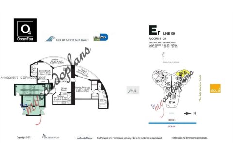 Снять в аренду кондоминиум в Санни-Айлс-Бич, Флорида 2 спальни, 120.87м2, № 1988964 - фото 24