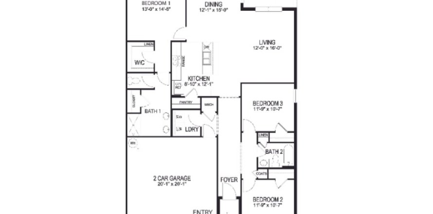 House in Riviera Bella in DeBary, Florida 3 bedrooms, 155 sq.m. № 628781