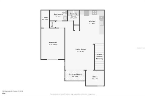 Condominio en venta en Tampa, Florida, 1 dormitorio, 79.52 m2 № 1621022 - foto 2