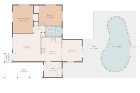Villa ou maison à vendre à Largo, Floride: 2 chambres, 83.61 m2 № 2237481 - photo 3
