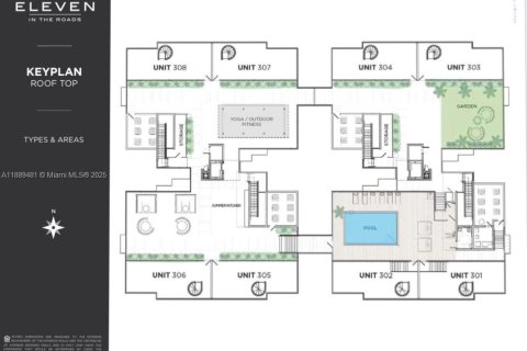 Снять в аренду кондоминиум в Майами, Флорида 4 спальни, 188.03м2, № 1941439 - фото 13