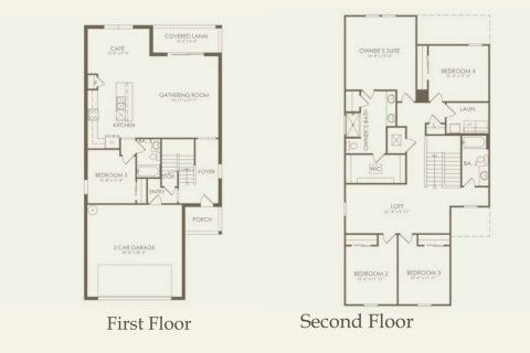 Планировка таунхауса «243SQM TYBEE» 5 спален в ЖК ISLES AT BAYVIEW