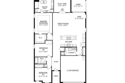 House floor plan «House», 3 bedrooms in Sugarmill Woods