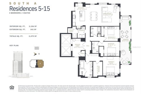 Condominio en venta en Saint Petersburg, Florida, 3 dormitorios, 200.3 m2 № 1898523 - foto 5