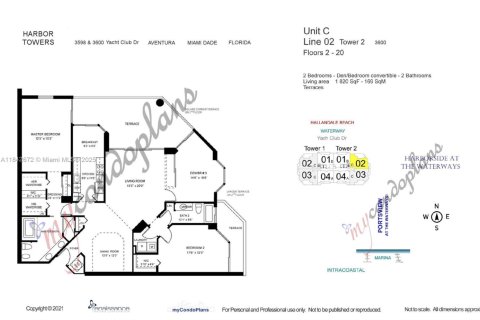 Condominio en venta en Aventura, Florida, 3 dormitorios, 169.08 m2 № 1836353 - foto 19