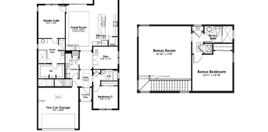 Планировка виллы или дома «House» 3 спальни в ЖК Cresswind Lakewood Ranch