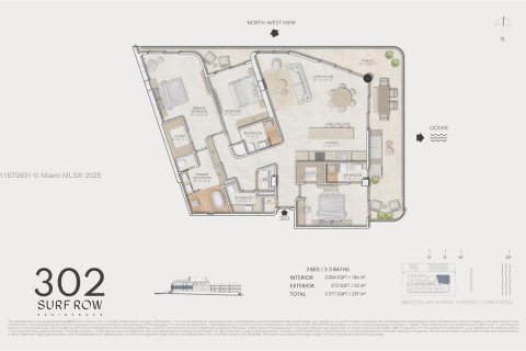 Condo in Surfside, Florida, 3 bedrooms  № 1979805 - photo 13