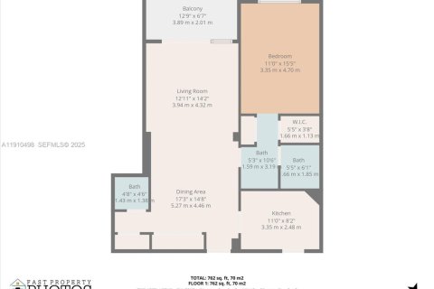 Condominio en venta en Sunny Isles Beach, Florida, 1 dormitorio, 70.79 m2 № 2038680 - foto 9